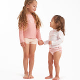 CASE of 2-Piece Baby Girls Shells Rashguard Set-Gerber Childrenswear Wholesale