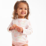 CASE of 2-Piece Baby Girls Shells Rashguard Set-Gerber Childrenswear Wholesale