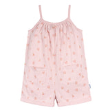 CASE of 2-Piece Toddler Girls Rust/Floral Romper-Gerber Childrenswear Wholesale