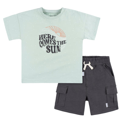 CASE of 2-Piece Toddler Boys Sun Shirt & Shorts Set-Gerber Childrenswear Wholesale