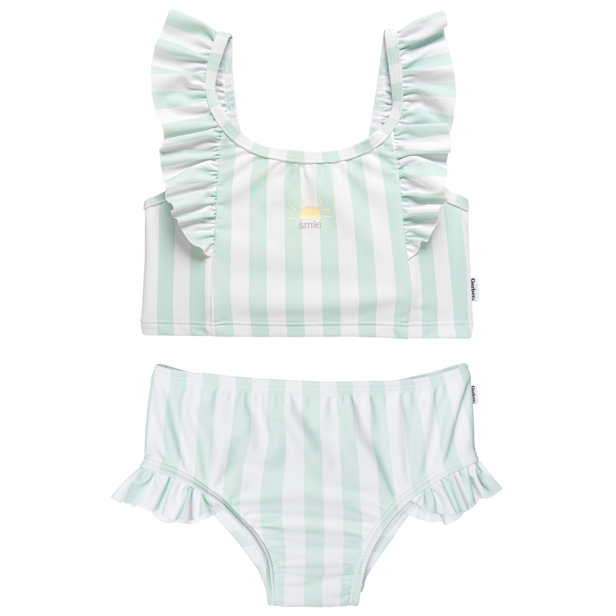 CASE of 2-Piece Toddler Girls Stripe Swimsuit-Gerber Childrenswear Wholesale