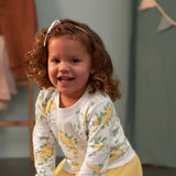 CASE of : 3-Piece Toddler Girls Yellow Roses French Terry Top, Tulle Tutu, & Legging Set-Gerber Childrenswear Wholesale