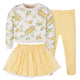 CASE of : 3-Piece Toddler Girls Yellow Roses French Terry Top, Tulle Tutu, & Legging Set-Gerber Childrenswear Wholesale