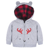 CASE of 3-Piece Baby Boys Moose Hoodie, T-Shirt & Active Pant Set-Gerber Childrenswear Wholesale