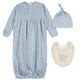 3-Piece Baby Girls Retro Floral Gown Set-Gerber Childrenswear Wholesale
