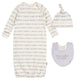 3-Piece Baby Neutral Moons Gown Set-Gerber Childrenswear Wholesale