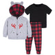 CASE of 3-Piece Infant Boys Moose Hoodie, T-Shirt & Active Pant Set-Gerber Childrenswear Wholesale