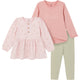 CASE of 3-Piece Toddler Girls Pink Tunics and Leggings-Gerber Childrenswear Wholesale