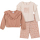 CASE of 3-Piece Toddler Girls Tan Tops and Pants-Gerber Childrenswear Wholesale