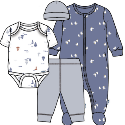 4-Piece Baby Boys Little Lighthouse Set-Gerber Childrenswear Wholesale