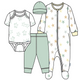 4-Piece Baby Neutral Starry Smiles Set-Gerber Childrenswear Wholesale
