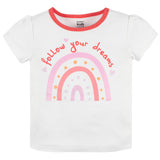 CASE of : 4-Piece Infant Girls Rainbow Tees, Skorts & Pants Set-Gerber Childrenswear Wholesale