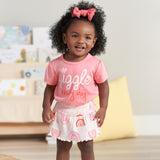CASE of : 4-Piece Infant Girls Rainbow Tees, Skorts & Pants Set-Gerber Childrenswear Wholesale