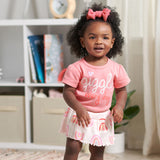 CASE of : 4-Piece Infant Girls Rainbow Tees, Skorts & Pants Set-Gerber Childrenswear Wholesale
