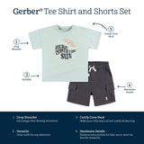 2-Piece Toddler Boys Sun Shirt & Shorts Set-Gerber Childrenswear Wholesale