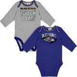 2-Pack Baby Boys Ravens Long Sleeve Bodysuits-Gerber Childrenswear Wholesale