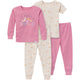 4-Piece Baby & Toddler Girls Dogs Pajamas Set-Gerber Childrenswear Wholesale