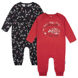 2-Pack Baby Girls Wish & Leaves Rompers-Gerber Childrenswear Wholesale