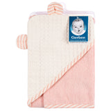 2-Pack Baby Girls Kitty Floral Hooded Towel and Washcloth Mitt Set-Gerber Childrenswear Wholesale