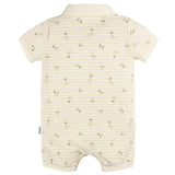 Baby Boys Palm Tree Stripe Collared Romper-Gerber Childrenswear Wholesale