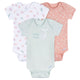 3-Pack Baby Girls She Sells Sea Shells Short Sleeve Onesies® Bodysuits-Gerber Childrenswear Wholesale