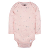 6-Pack Baby Girls Home Long Sleeve Onesies® Bodysuits-Gerber Childrenswear Wholesale