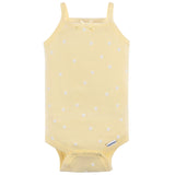 4-Pack Baby Girls White Floral Sleeveless Onesies® Bodysuits-Gerber Childrenswear Wholesale