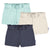 3-Pack Baby & Toddler Girls Navy/Oatmeal/Aqua Pull-On Knit Short-Gerber Childrenswear Wholesale