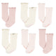 6-Pack Baby Girls Pink Rolled Cuff Ribbed Socks-Gerber Childrenswear Wholesale