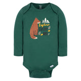 6-Pack Baby Boys Fox Long Sleeve Onesies® Bodysuits-Gerber Childrenswear Wholesale