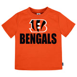 3-Pack Infant & Toddler Boys Bengals Short Sleeve Tees-Gerber Childrenswear Wholesale