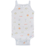 4-Pack Baby Girls White Floral Sleeveless Onesies® Bodysuits-Gerber Childrenswear Wholesale