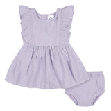 2-Piece Baby & Toddler Girls Purple Gauze Dress & Diaper Cover Set-Gerber Childrenswear Wholesale