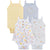 4-Pack Baby Girls White Floral Sleeveless Onesies® Bodysuits-Gerber Childrenswear Wholesale