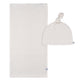 2-Piece Baby Neutral Tan Stripe Swaddle Blanket & Hat Set-Gerber Childrenswear Wholesale