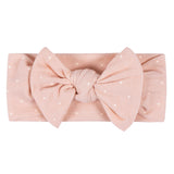 2-Piece Baby Girls Pink Swaddle Blanket & Headband Set-Gerber Childrenswear Wholesale