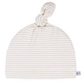 2-Piece Baby Neutral Tan Stripe Swaddle Blanket & Hat Set-Gerber Childrenswear Wholesale