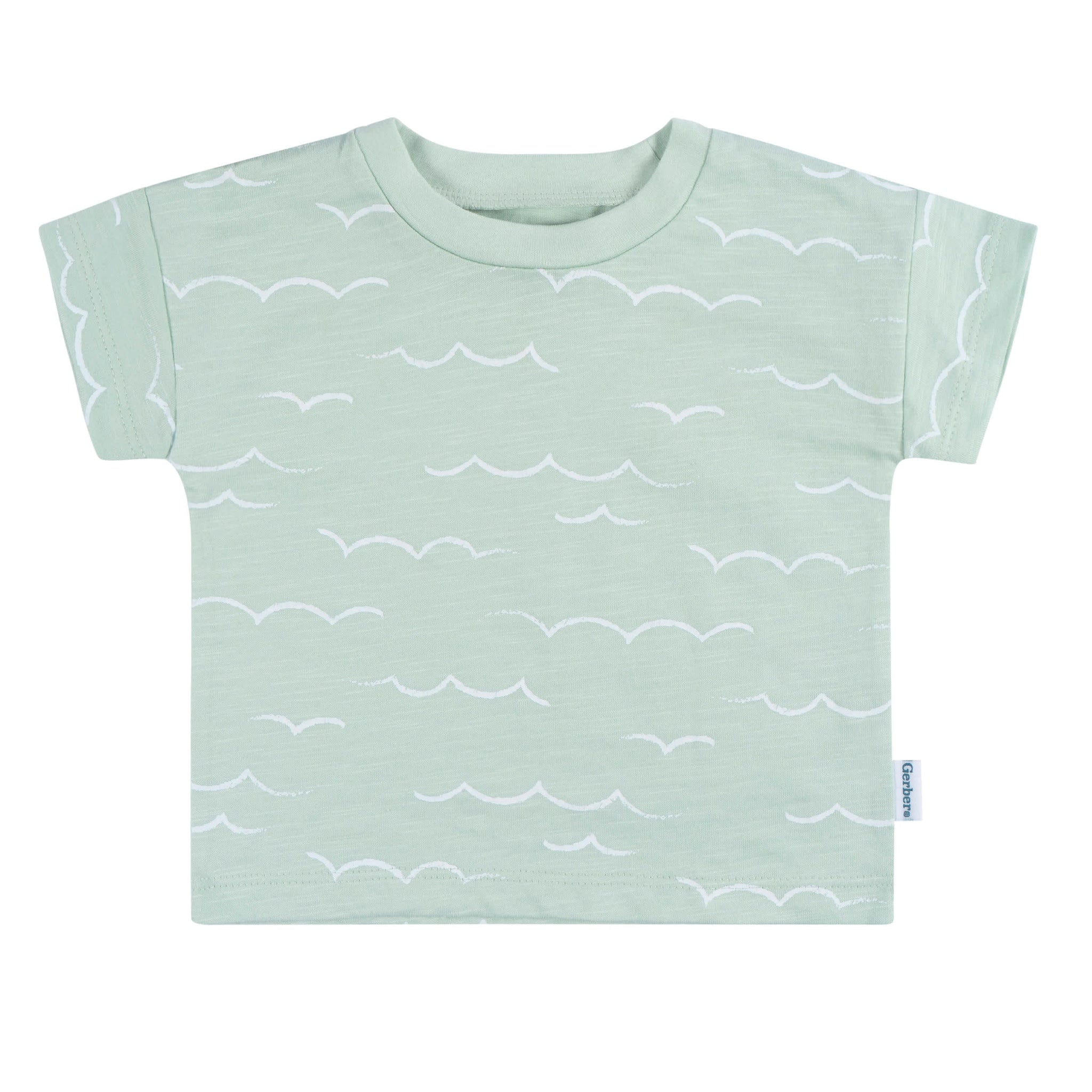 2-Piece Toddler Boys Waves Shirt & Shorts Set-Gerber Childrenswear Wholesale