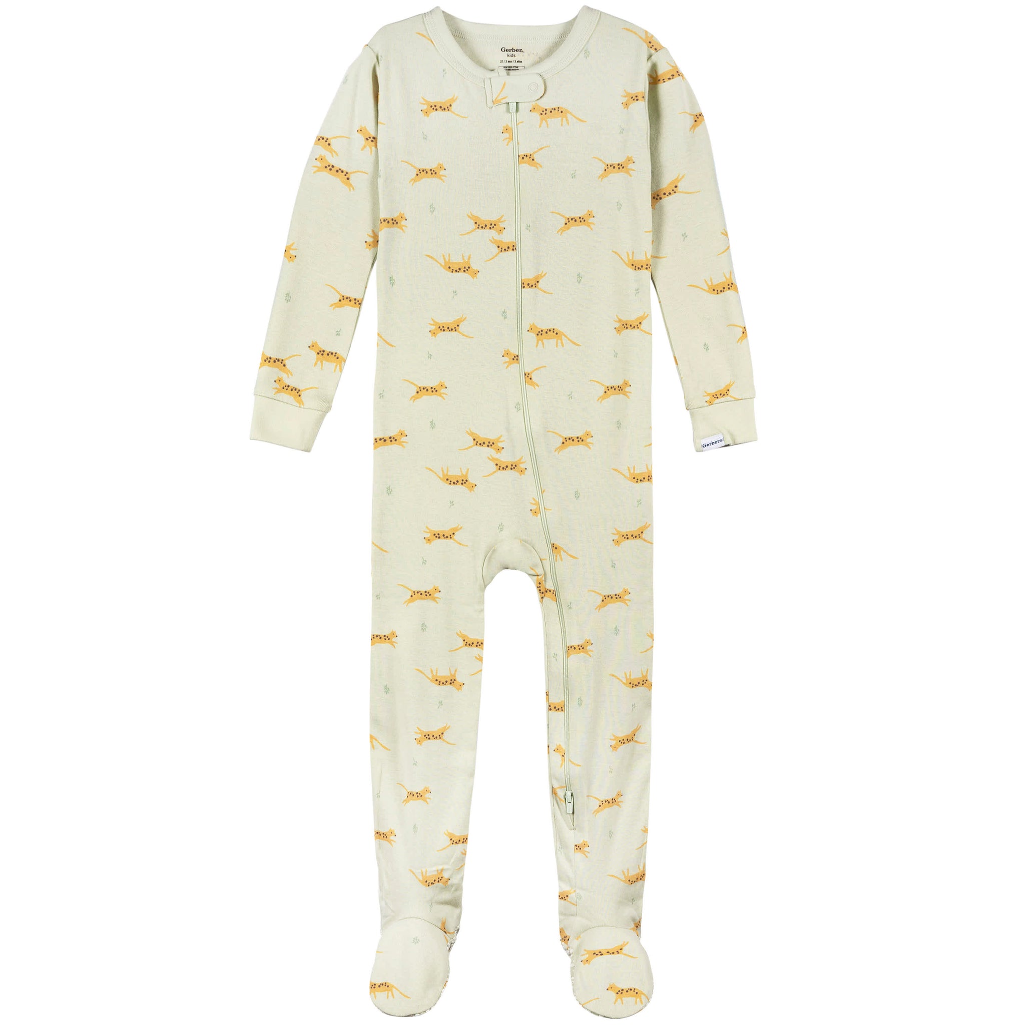 4-Pack Baby & Toddler Neutral Safari Snug-Fitting Footed Pajamas-Gerber Childrenswear Wholesale