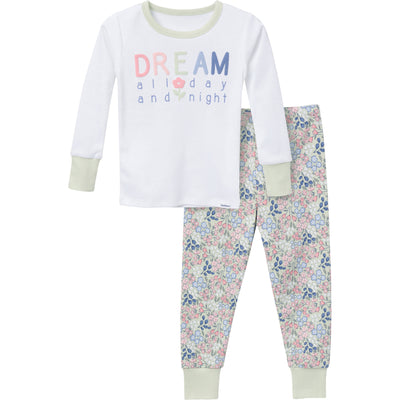 2-Piece Infant & Toddler Girls Ditsy Floral Long Sleeve Pajama Set-Gerber Childrenswear Wholesale