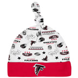 3-Piece Baby Boys Atlanta Falcons Bodysuit, Sleep 'N Play & Cap Set-Gerber Childrenswear Wholesale