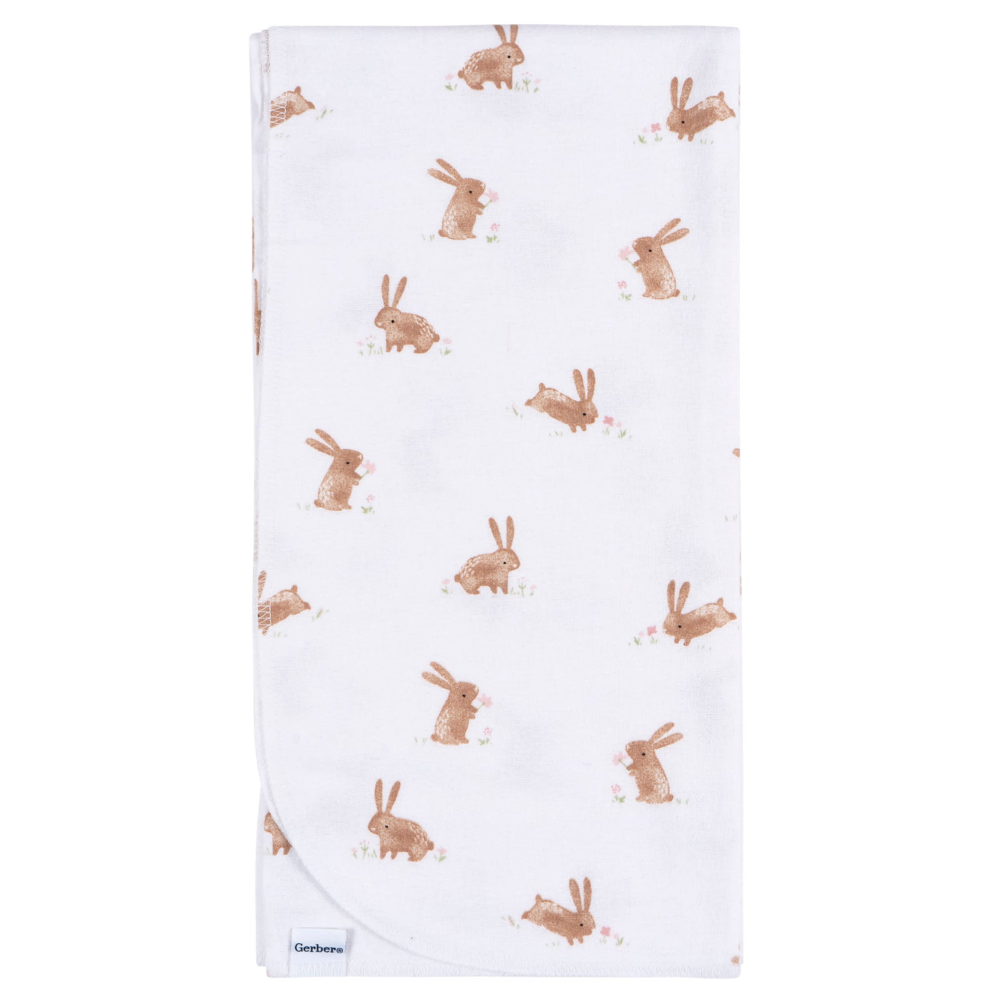 4-Pack Baby Girls Retro Floral Flannel Blankets-Gerber Childrenswear Wholesale