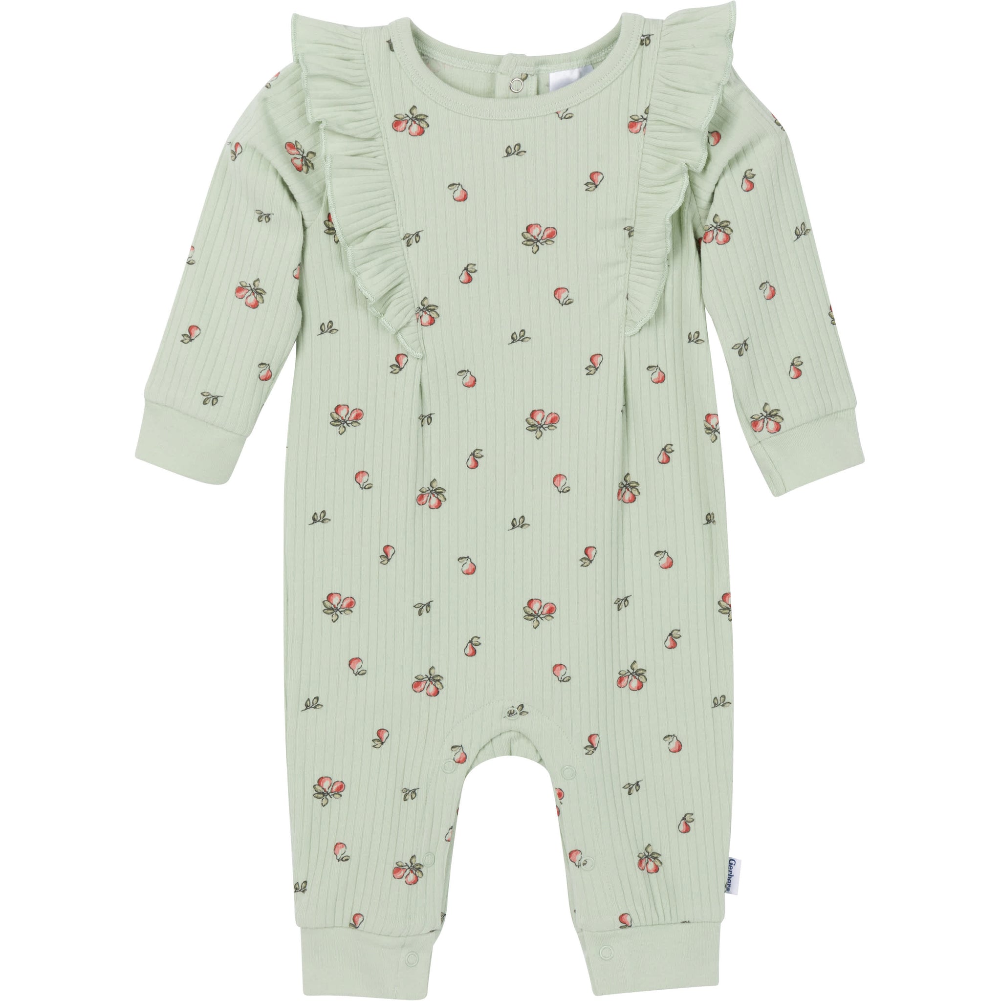 Baby Girls Green Pears Romper-Gerber Childrenswear Wholesale