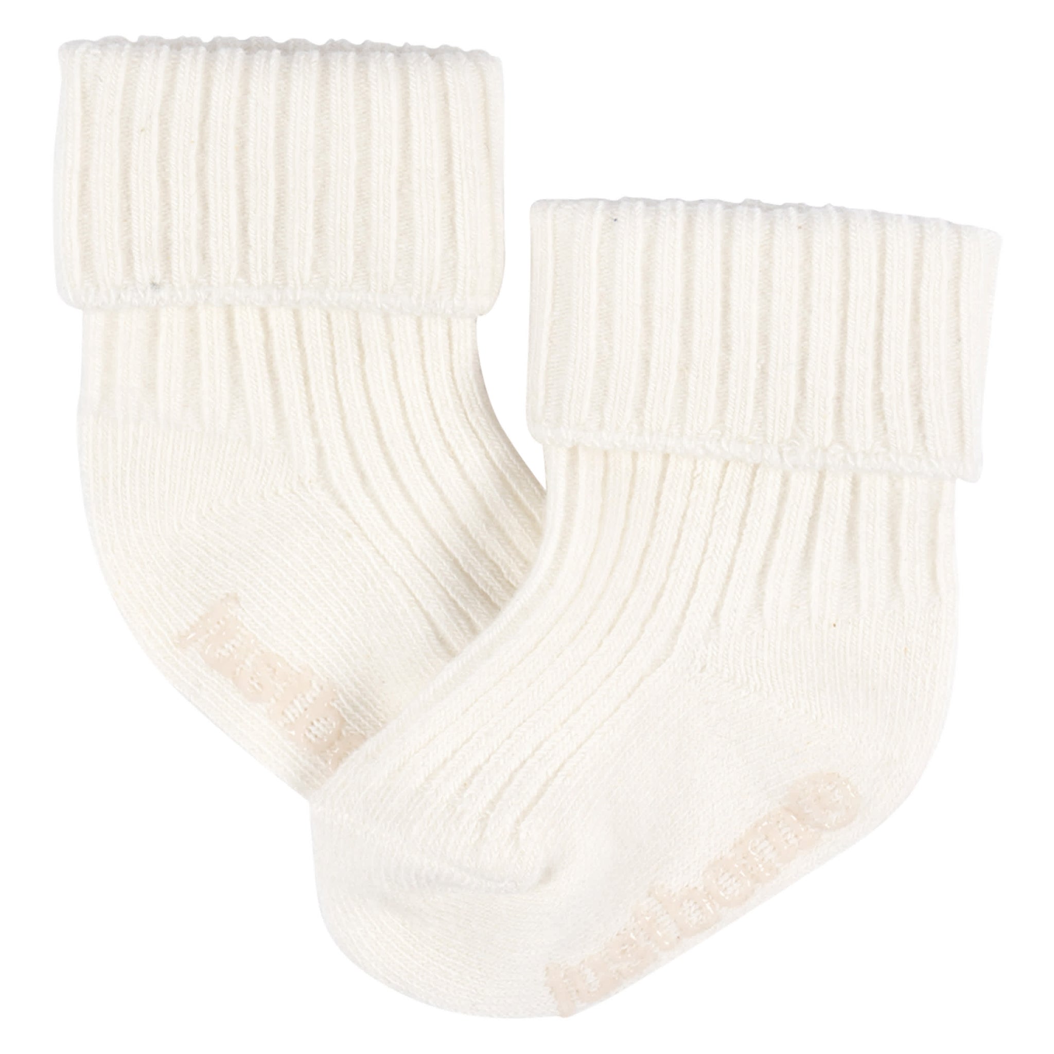 6-Pack Baby Neutral Tan Rolled Cuff Ribbed Socks-Gerber Childrenswear Wholesale