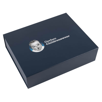 Navy Gerber® Branded Deluxe Gift Box-Gerber Childrenswear Wholesale