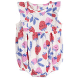 3-Pack Baby Girls Strawberries Rompers-Gerber Childrenswear Wholesale