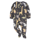 3-Pack Baby & Toddler Neutral Safari Fleece Pajamas-Gerber Childrenswear Wholesale
