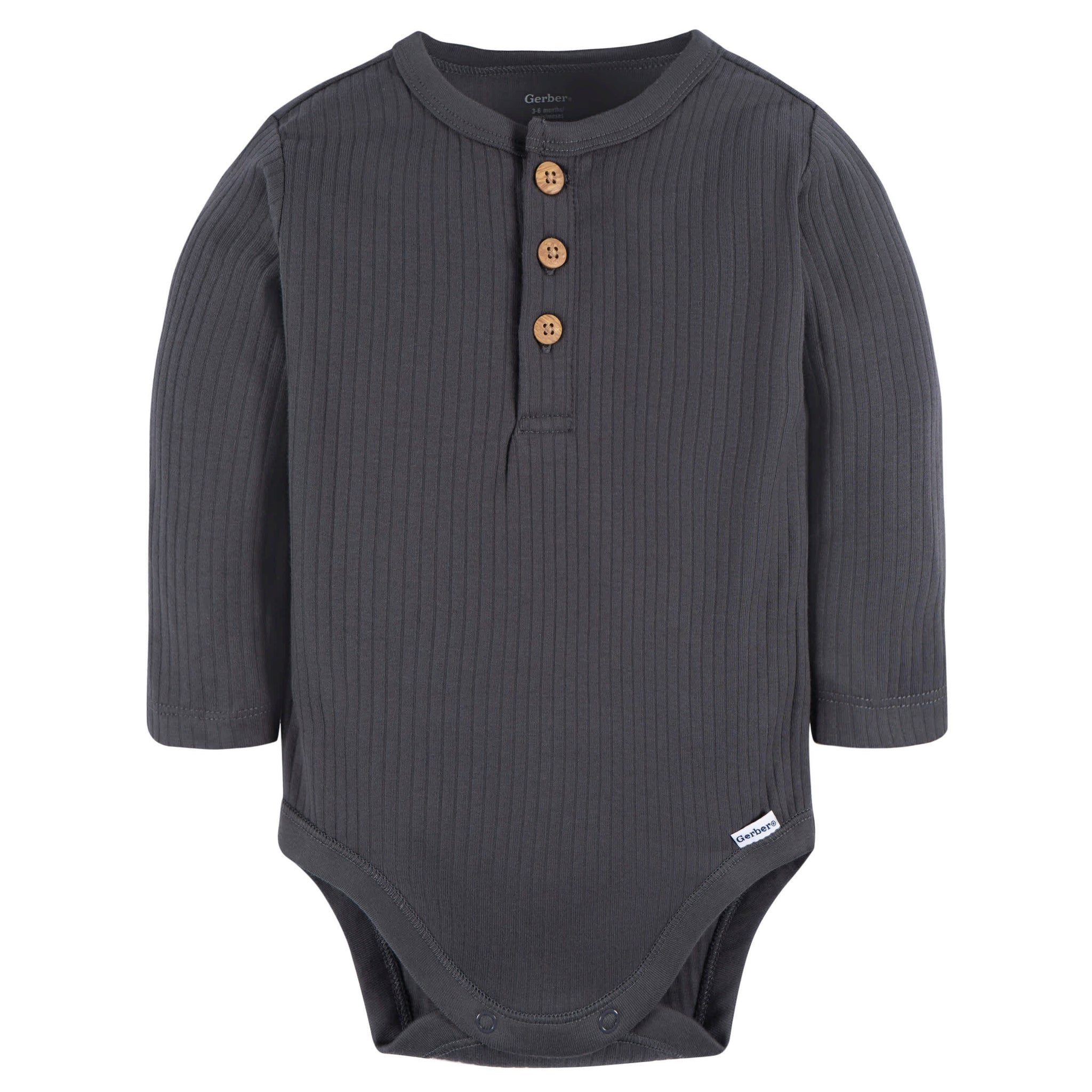 2-Pack Baby Boys Charcoal Green Bodysuits-Gerber Childrenswear Wholesale