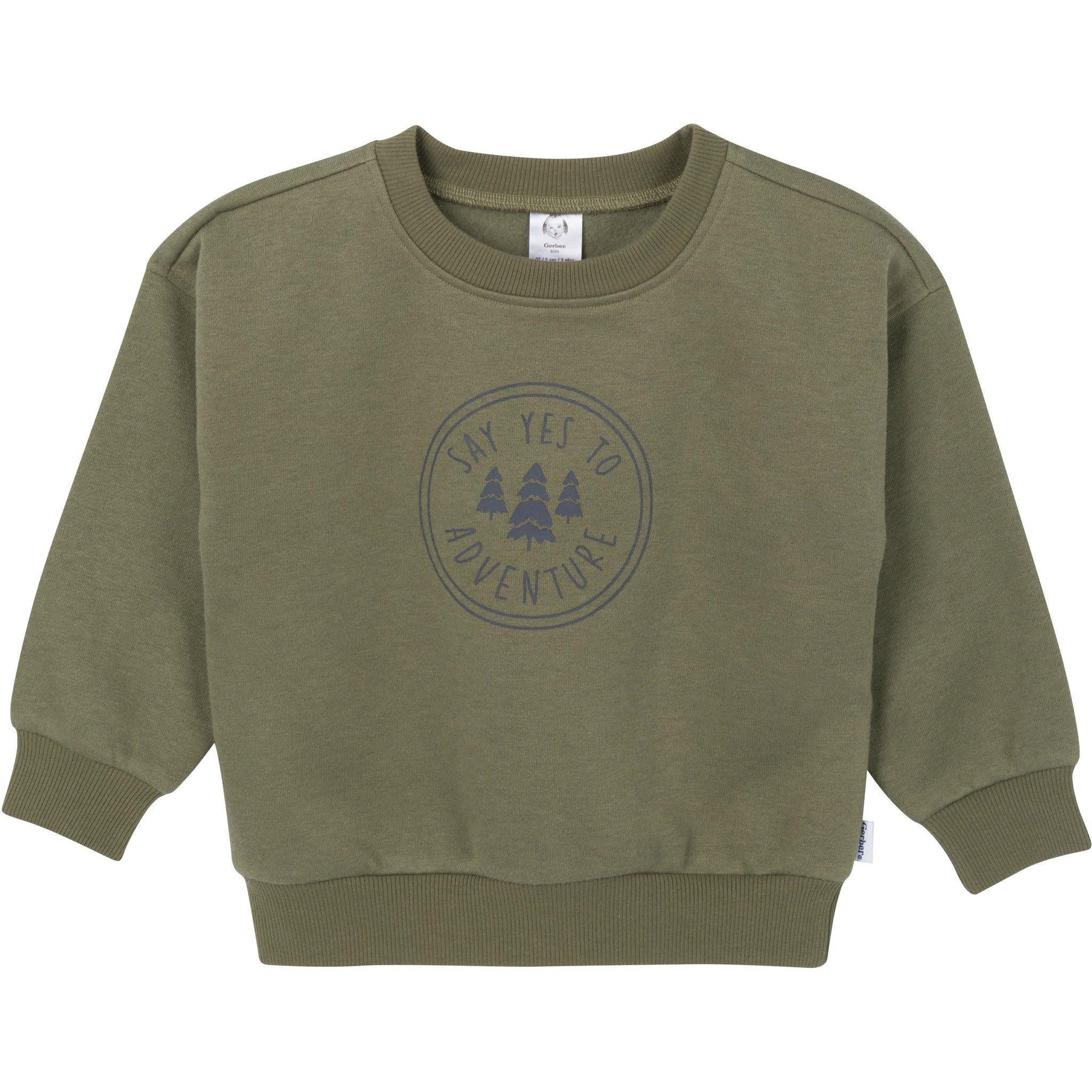 2-Piece Baby & Toddler Boys Olive Fleece Set-Gerber Childrenswear Wholesale