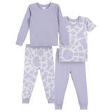4-Piece Infant & Toddler Girls Tie Dye Dots Snug Fit Pajamas-Gerber Childrenswear Wholesale